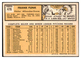 1963 Topps Baseball #476 Frank Funk Braves VG-EX 525148