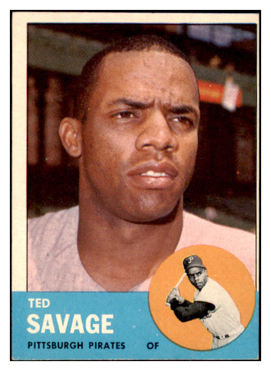 1963 Topps Baseball #508 Ted Savage Pirates EX 525151