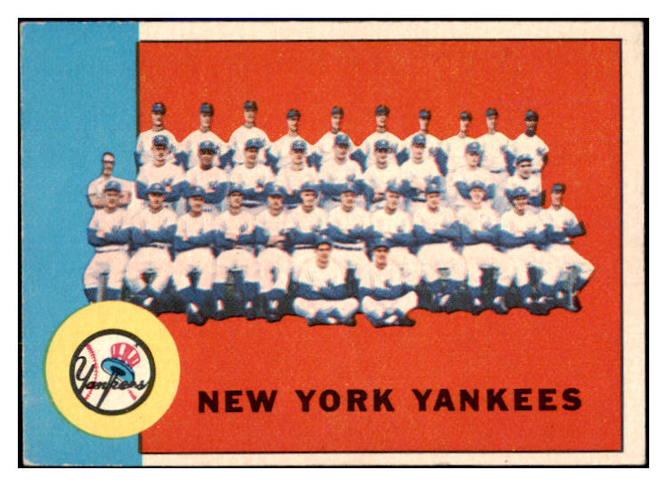 1963 Topps Baseball #247 New York Yankees Team VG-EX 525169