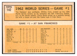 1963 Topps Baseball #142 World Series Game 1 Whitey Ford EX 525170