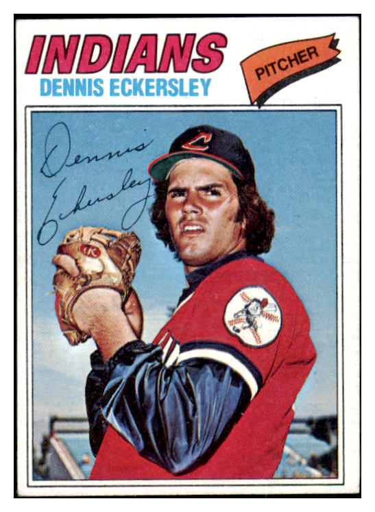 1977 Topps Baseball #525 Dennis Eckersley Indians EX+/EX-MT 525177