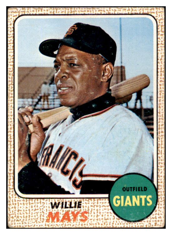 1968 Topps Baseball #050 Willie Mays Giants VG 525180