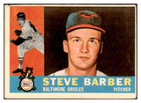 1960 Topps Baseball #514 Steve Barber Orioles VG 525211