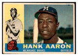 1960 Topps Baseball #300 Hank Aaron Braves FR-GD 525216