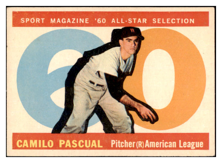 1960 Topps Baseball #569 Camilo Pascual A.S. Senators EX 525224