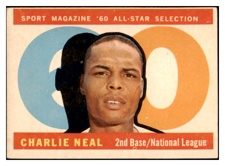 1960 Topps Baseball #556 Charlie Neal A.S. Dodgers EX 525227