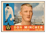 1960 Topps Baseball #548 Don Mincher Senators EX 525228