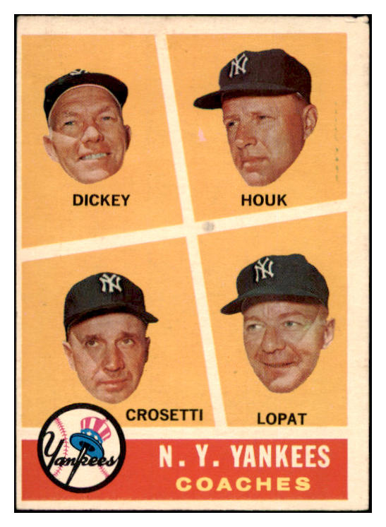 1960 Topps Baseball #465 Bill Dickey Yankees VG 525231