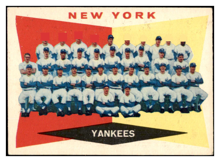 1960 Topps Baseball #332 New York Yankees Team EX 525234