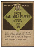 1961 Topps Baseball #476 Jackie Jensen MVP Red Sox NR-MT 525242