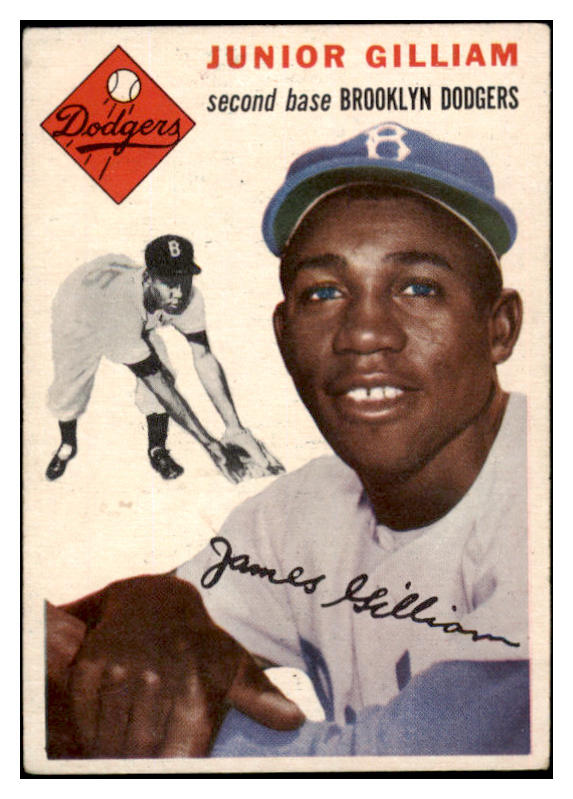 1954 Topps Baseball #035 Jim Gilliam Dodgers EX 525248