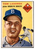 1954 Topps Baseball #132 Tom Lasorda Dodgers EX 525249