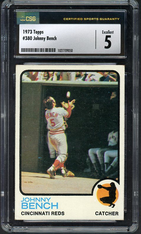 1973 Topps Baseball #380 Johnny Bench Reds CSG 5 EX 525260