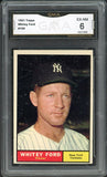 1961 Topps Baseball #160 Whitey Ford Yankees GMA 6 EX-MT 525261