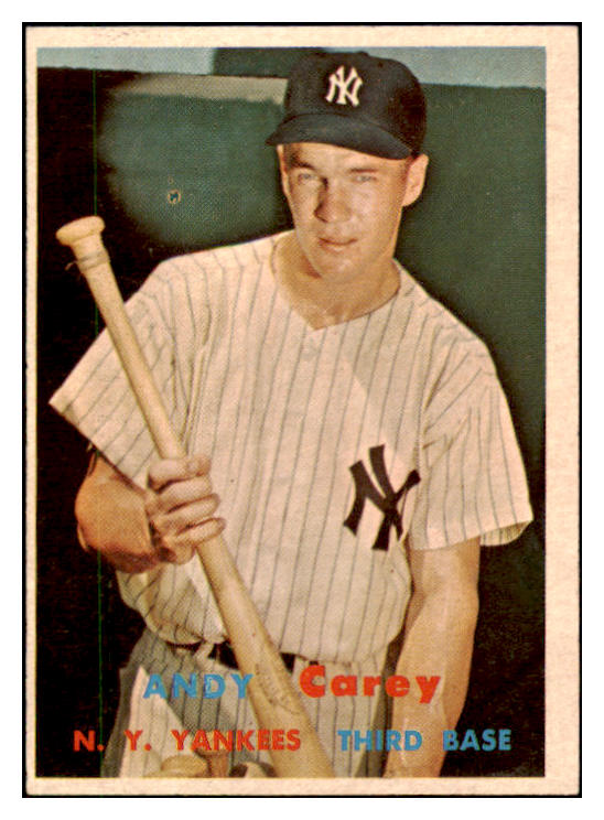 1957 Topps Baseball #290 Andy Carey Yankees EX-MT 525297