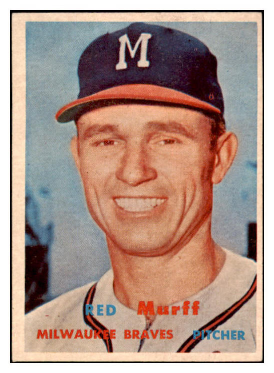 1957 Topps Baseball #321 Red Murff Braves EX-MT 525303