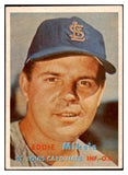 1957 Topps Baseball #350 Eddie Miksis Cardinals EX-MT 525311