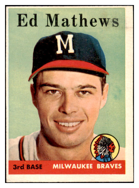 1958 Topps Baseball #440 Eddie Mathews Braves GD-VG 525317