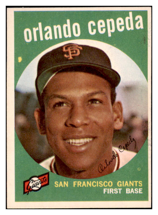 1959 Topps Baseball #390 Orlando Cepeda Giants EX-MT 525328