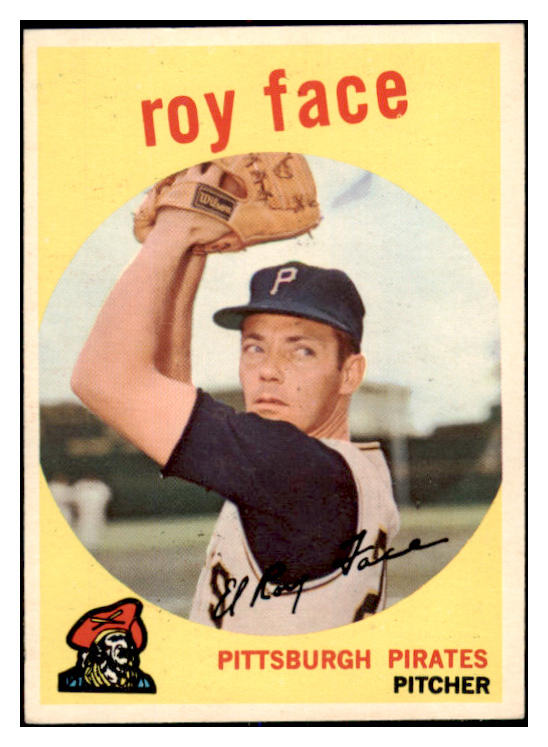 1959 Topps Baseball #339 Roy Face Pirates EX-MT 525332