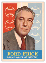 1959 Topps Baseball #001 Ford Frick Commissioner EX-MT 525335