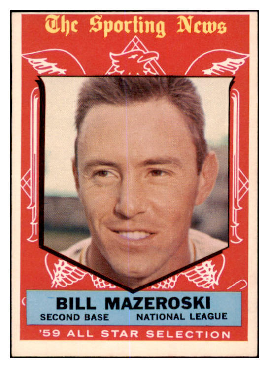 1959 Topps Baseball #555 Bill Mazeroski A.S. Pirates EX-MT 525348