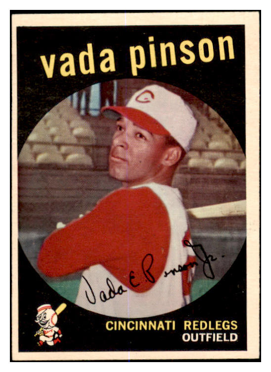 1959 Topps Baseball #448 Vada Pinson Reds EX-MT 525354