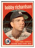 1959 Topps Baseball #076 Bobby Richardson Yankees EX-MT 525356