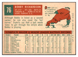 1959 Topps Baseball #076 Bobby Richardson Yankees EX-MT 525356