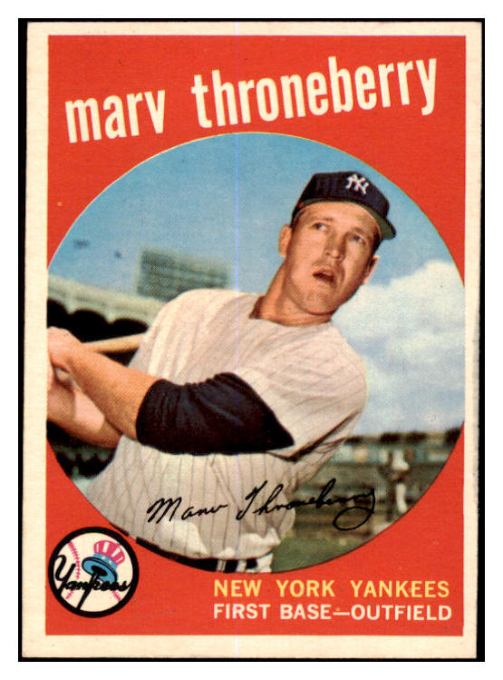 1959 Topps Baseball #326 Marv Throneberry Yankees EX-MT 525362