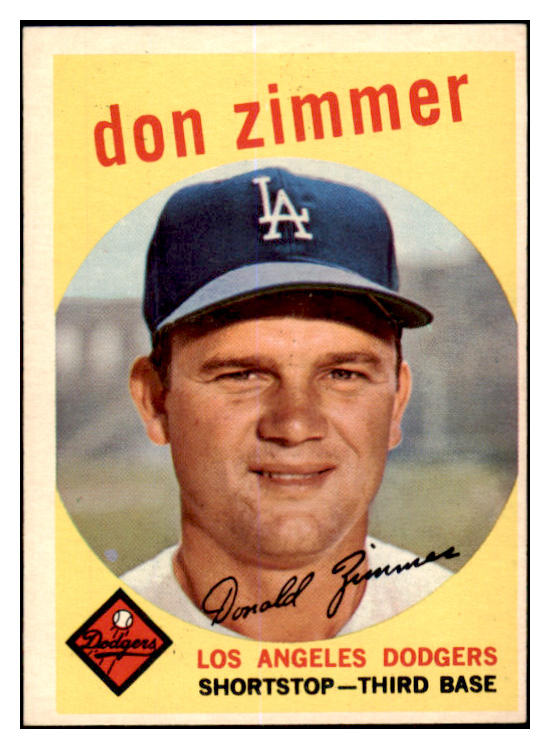 1959 Topps Baseball #287 Don Zimmer Dodgers EX-MT 525367