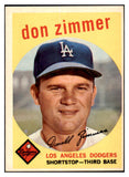 1959 Topps Baseball #287 Don Zimmer Dodgers EX-MT 525367