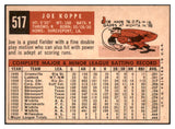 1959 Topps Baseball #517 Joe Koppe Phillies EX-MT 525382