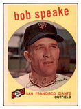 1959 Topps Baseball #526 Bob Speake Giants EX-MT 525389