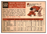 1959 Topps Baseball #532 Mark Freeman A's EX-MT 525393