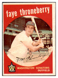 1959 Topps Baseball #534 Faye Throneberry Senators EX-MT 525395