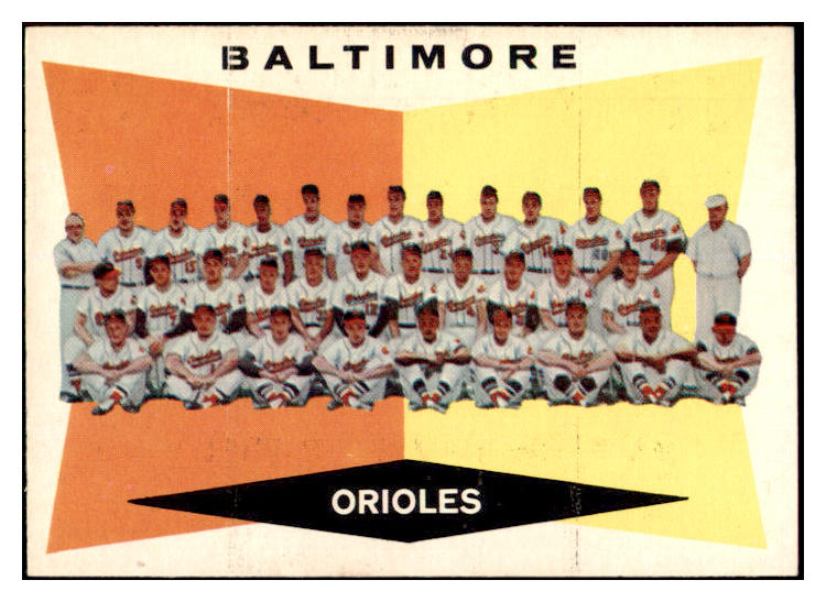 1960 Topps Baseball #494 Baltimore Orioles Team EX-MT 525431