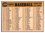 1960 Topps Baseball #208 Chicago White Sox Team EX-MT 525433