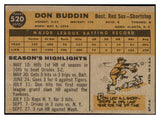 1960 Topps Baseball #520 Don Buddin Red Sox EX-MT 525443