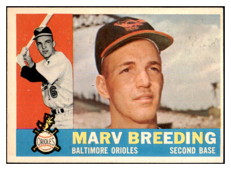 1960 Topps Baseball #525 Marv Breeding Orioles EX-MT 525447