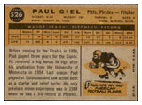 1960 Topps Baseball #526 Paul Giel Pirates EX-MT 525448