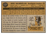 1960 Topps Baseball #527 Jose Valdivielso Senators EX-MT 525449