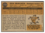 1960 Topps Baseball #548 Don Mincher Senators EX-MT 525461
