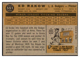 1960 Topps Baseball #551 Ed Rakow Dodgers EX-MT 525463