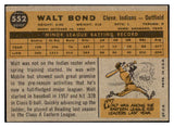 1960 Topps Baseball #552 Walt Bond Indians EX-MT 525464