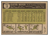 1961 Topps Baseball #019 Clete Boyer Yankees EX-MT 525475