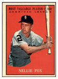 1961 Topps Baseball #477 Nellie Fox MVP White Sox EX-MT 525482