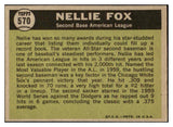 1961 Topps Baseball #570 Nellie Fox A.S. White Sox EX-MT 525483