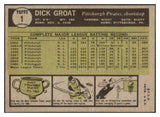 1961 Topps Baseball #001 Dick Groat Pirates EX-MT 525485