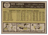 1961 Topps Baseball #177 Don Larsen A's EX-MT 525489